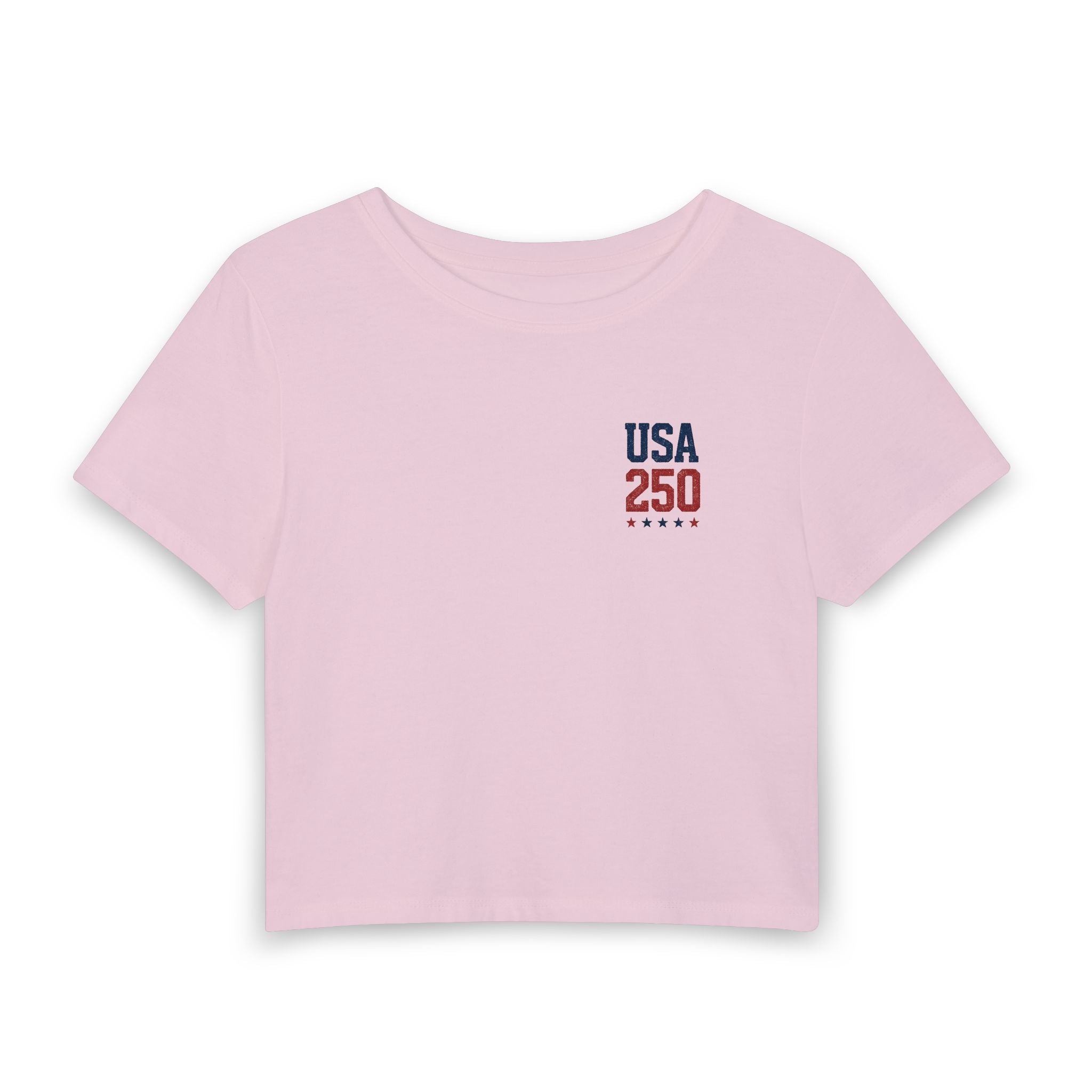 Trump Isn't My President He's My Daddy Crop Tee — Patriotic USA 250 Women's Baby Tee
