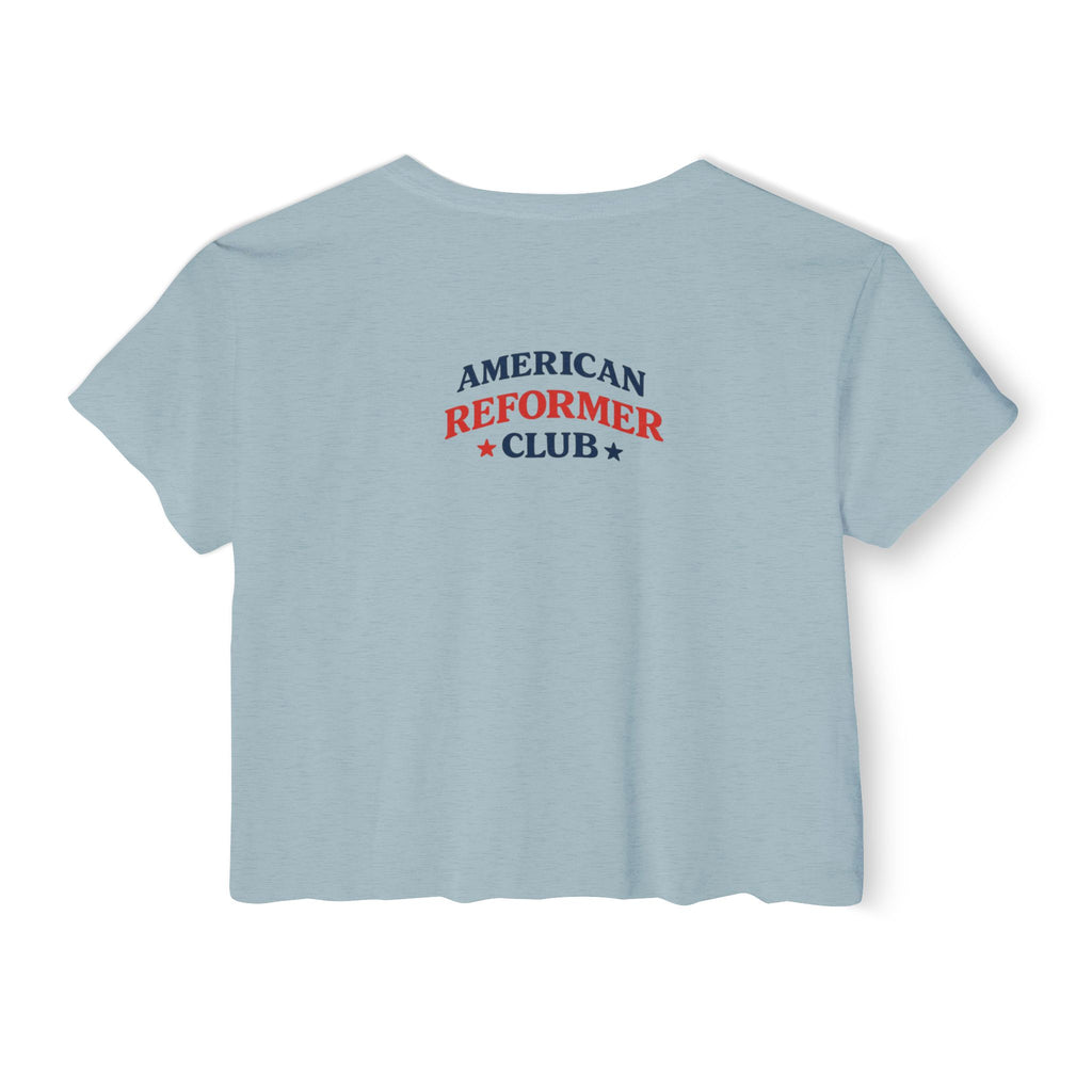 Red White & Reformer Crop Top | 4th of July Pilates Shirt | Patriotic Pilates Tee | Women’s Cropped Workout Shirt