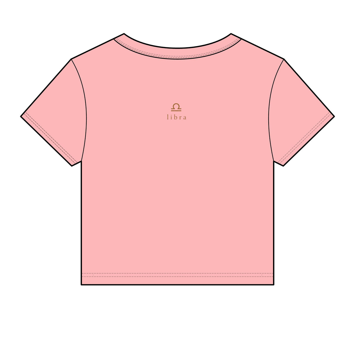 Libra Crop Tee — "i am both big dawg & baby girl" Micro Rib Women's Baby Tee