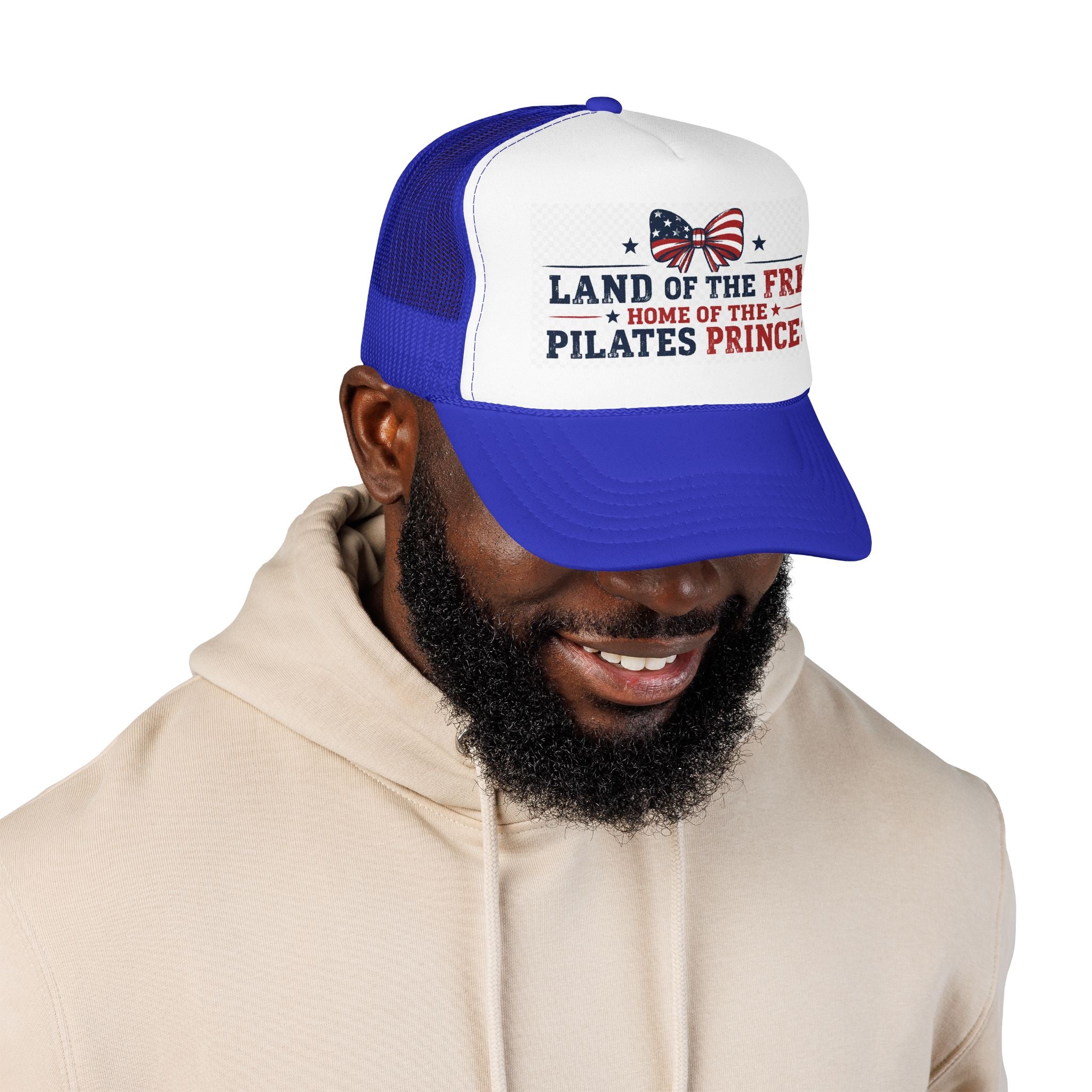 Pilates Princess Trucker Hat — "Land of the Free, Home of the Pilates Princess" USA Foam Cap