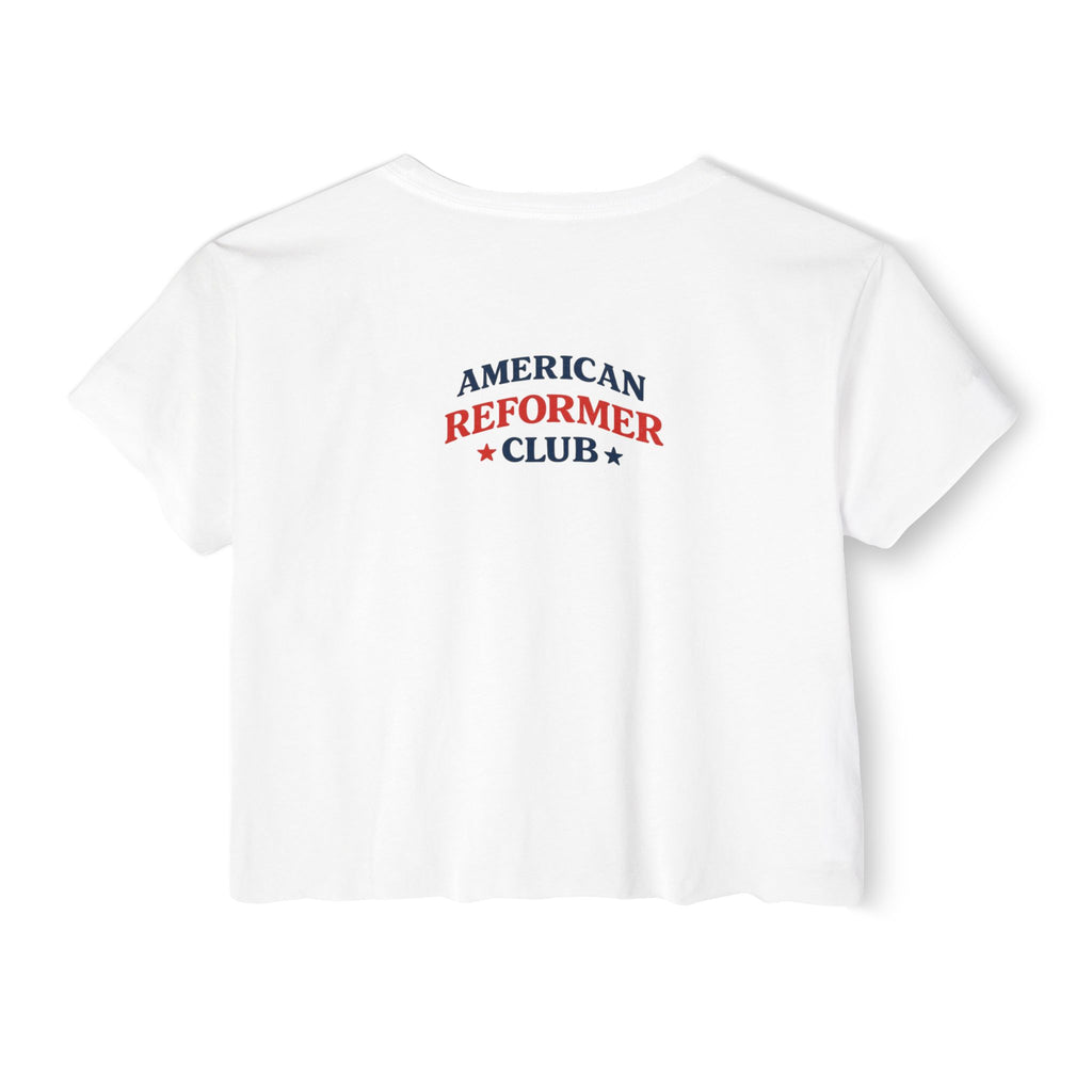 Red White & Reformer Crop Top | 4th of July Pilates Shirt | Patriotic Pilates Tee | Women’s Cropped Workout Shirt