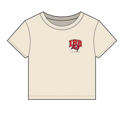 Baby Tee — TB Tampa Bay Buccaneers Retro Beach Palm Graphic