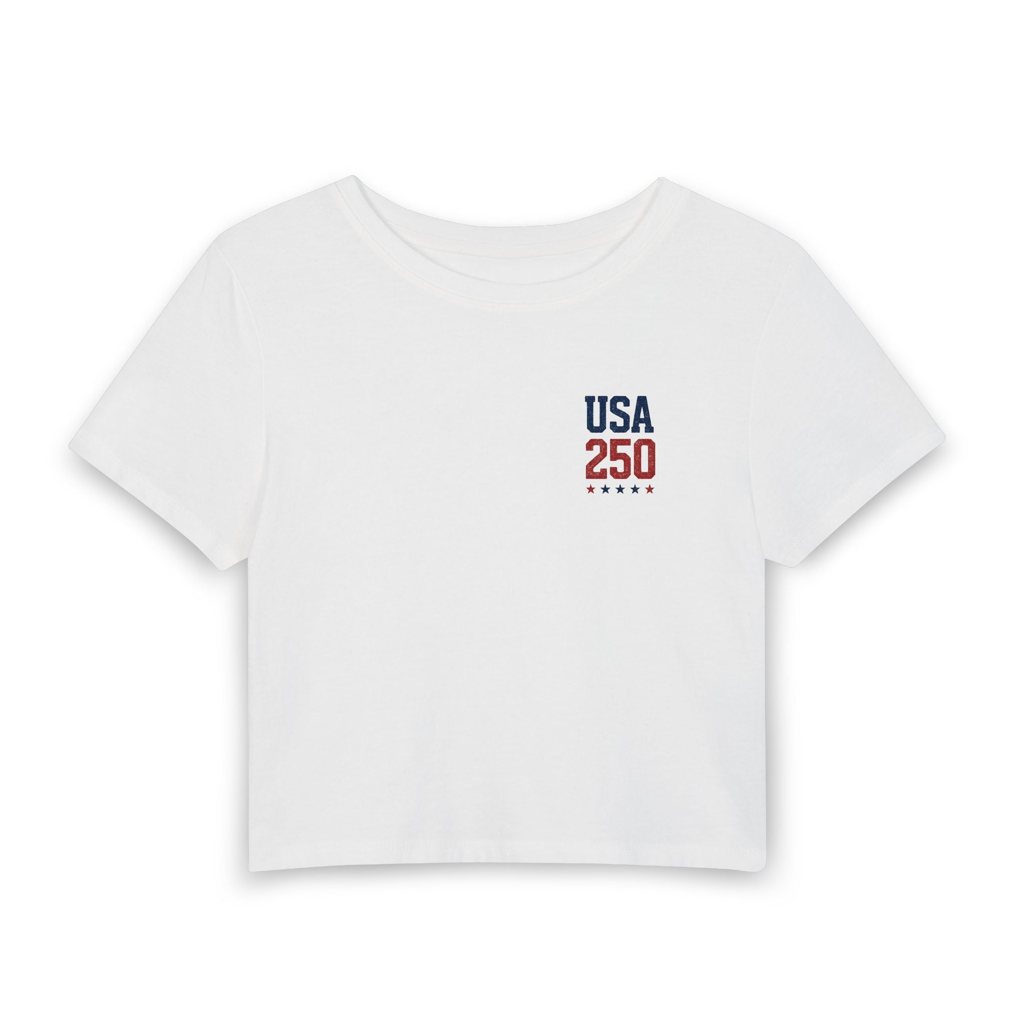 Trump Isn't My President He's My Daddy Crop Tee — Patriotic USA 250 Women's Baby Tee