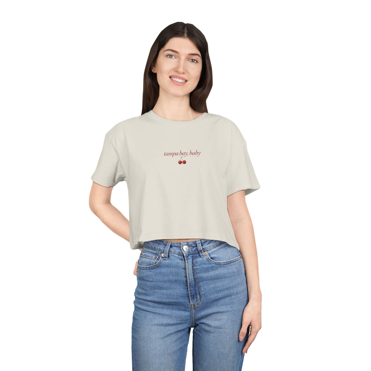 Sundays Are For The Girls Crop Tee — Feminine Football Game Day Top