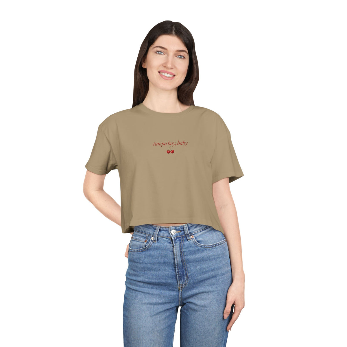 Sundays Are For The Girls Crop Tee — Feminine Football Game Day Top