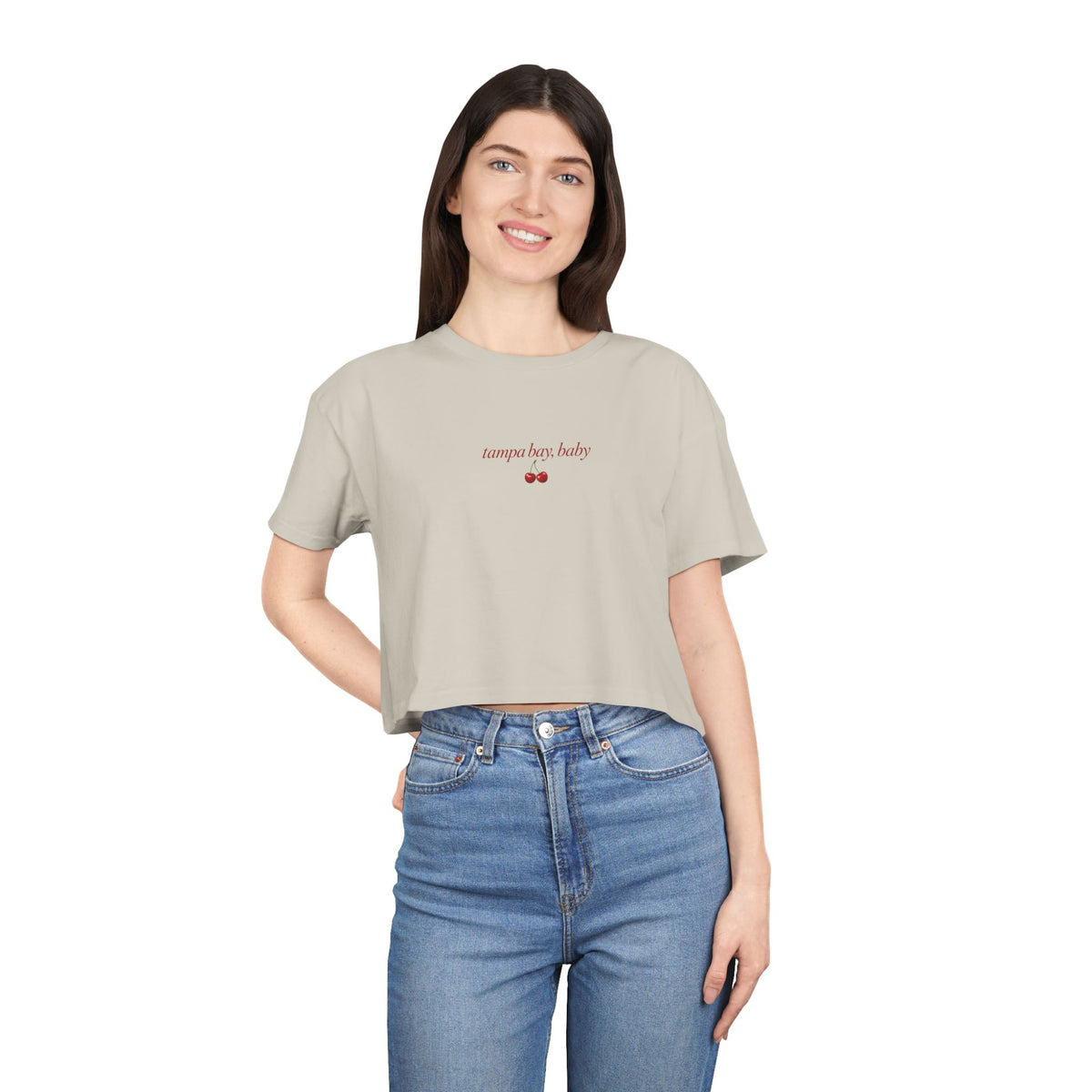 Sundays Are For The Girls Crop Tee — Feminine Football Game Day Top