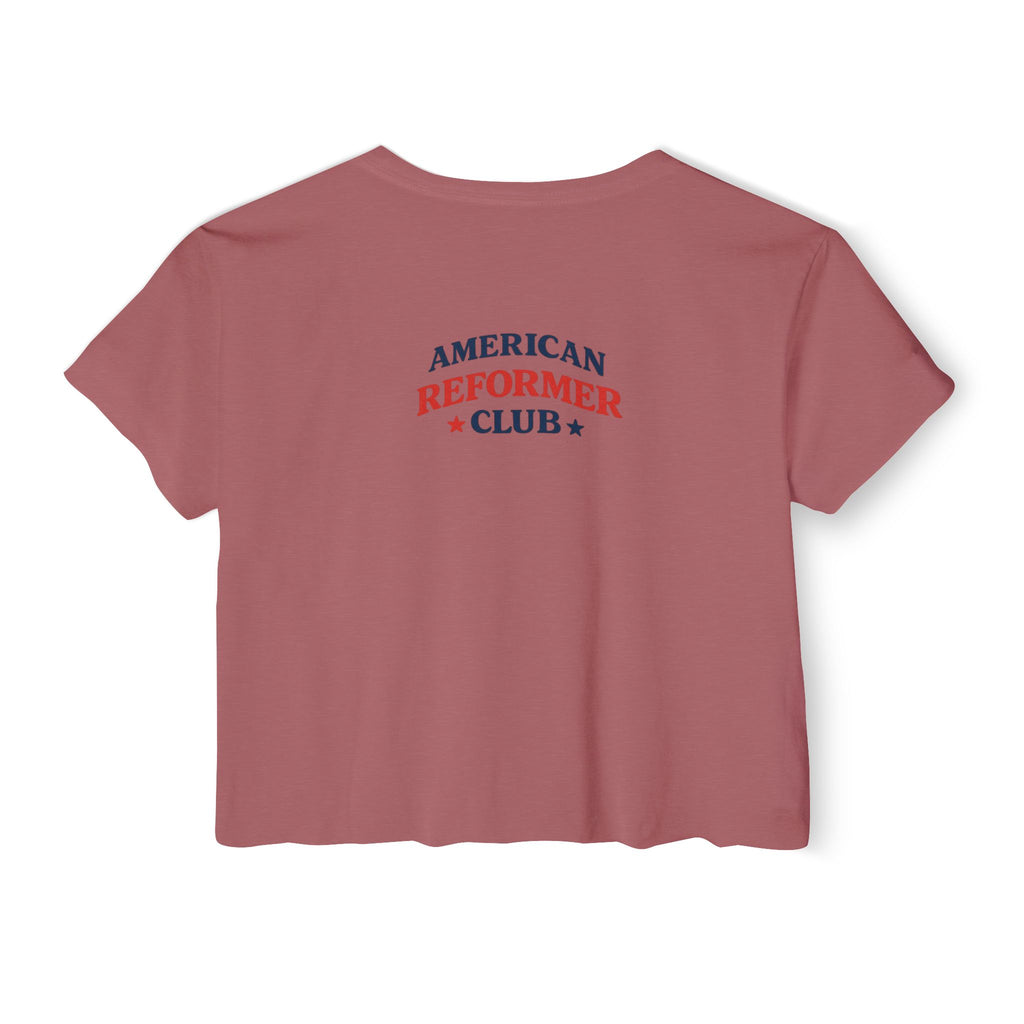 Red White & Reformer Crop Top | 4th of July Pilates Shirt | Patriotic Pilates Tee | Women’s Cropped Workout Shirt
