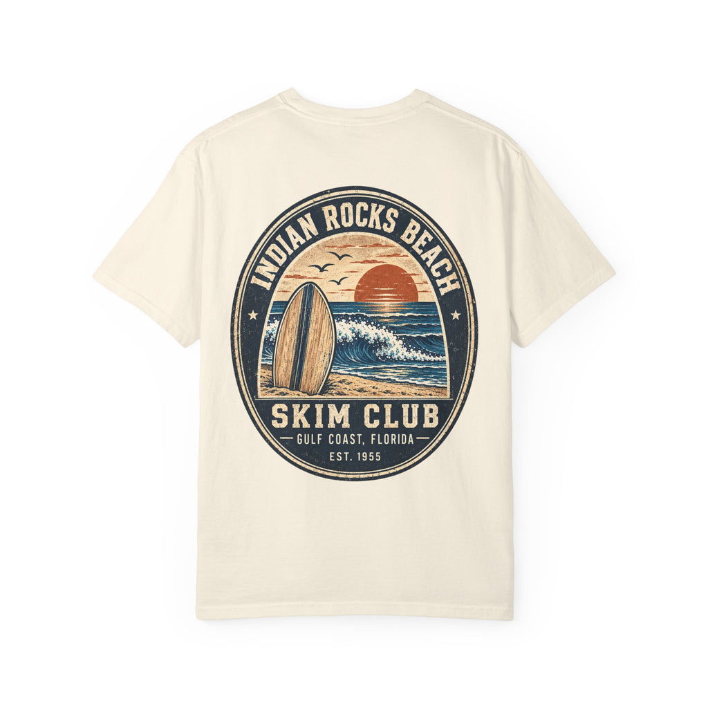 Indian Rocks Beach Skim Club T-Shirt — Retro Surf Sunset Tee