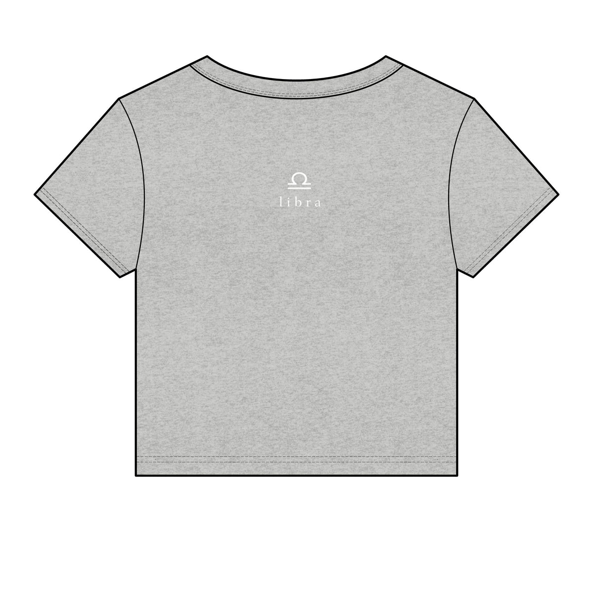 Libra Crop Tee — "i am both big dawg & baby girl" Micro Rib Women's Baby Tee