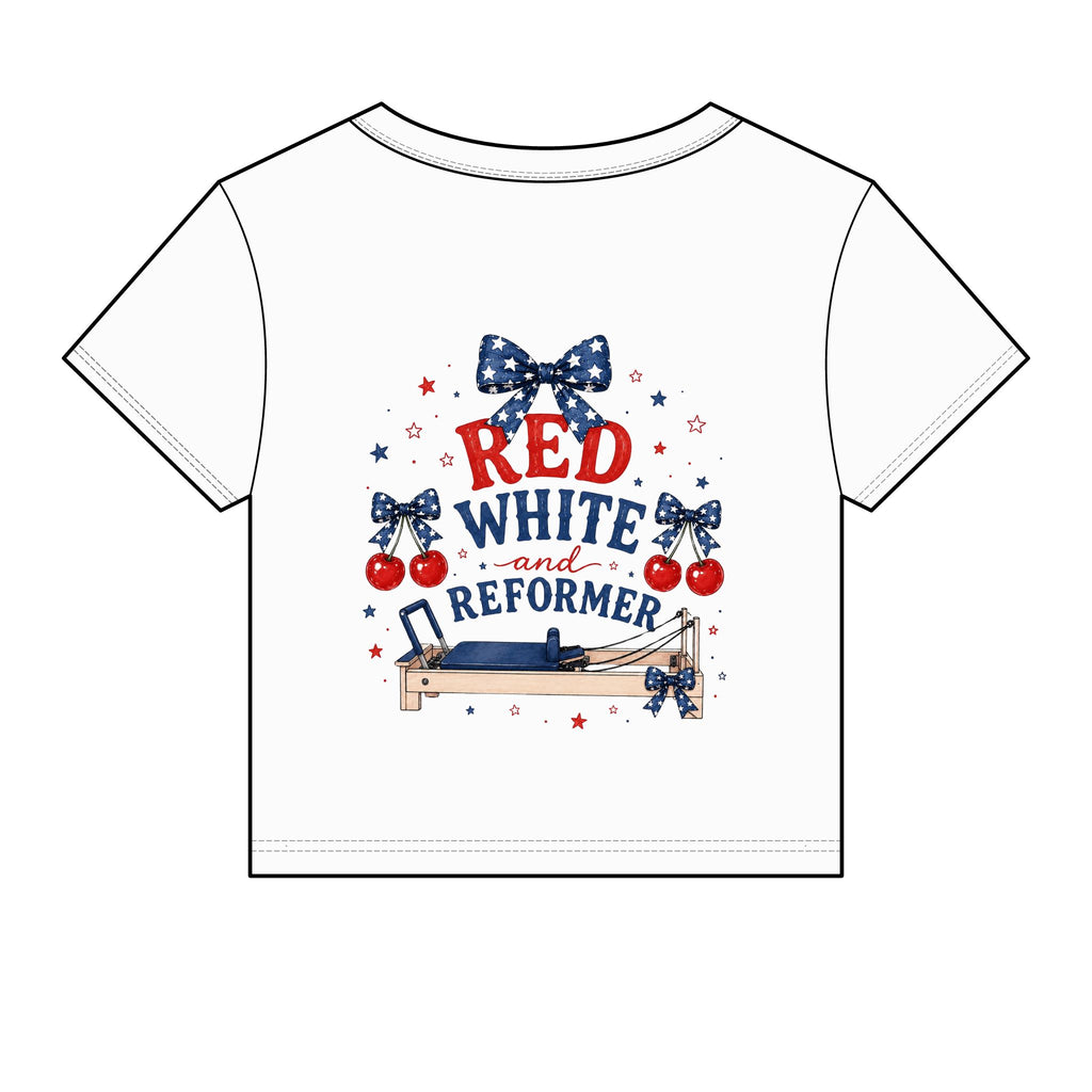 Red White and Reformer Patriotic Pilates Shirt | 4th of July Pilates Tee | American Workout Shirt | Pilates Instructor Gift