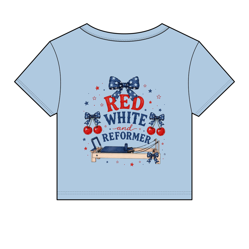 Red White and Reformer Patriotic Pilates Shirt | 4th of July Pilates Tee | American Workout Shirt | Pilates Instructor Gift