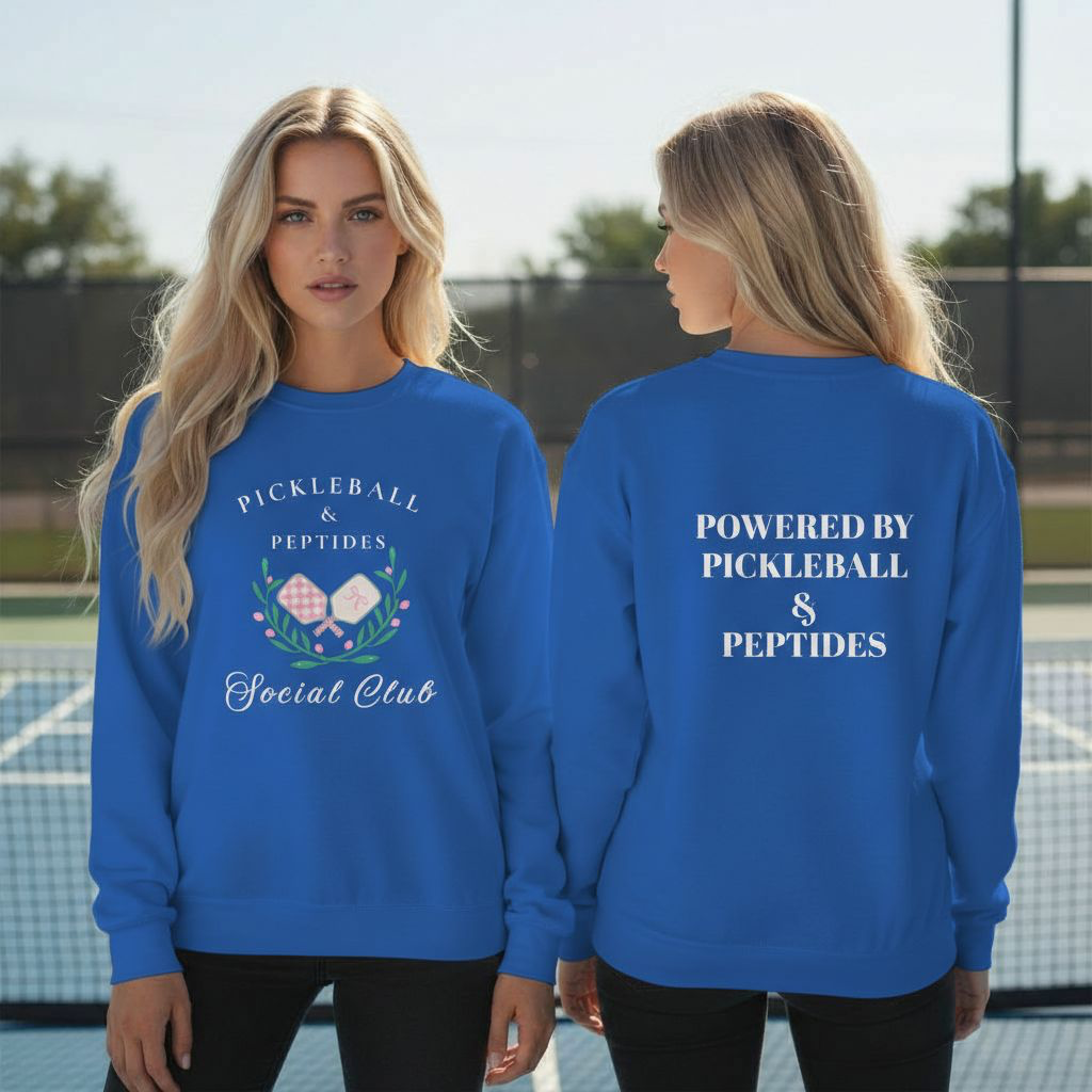 Pickleball & Peptides Social Club Crewneck Sweatshirt