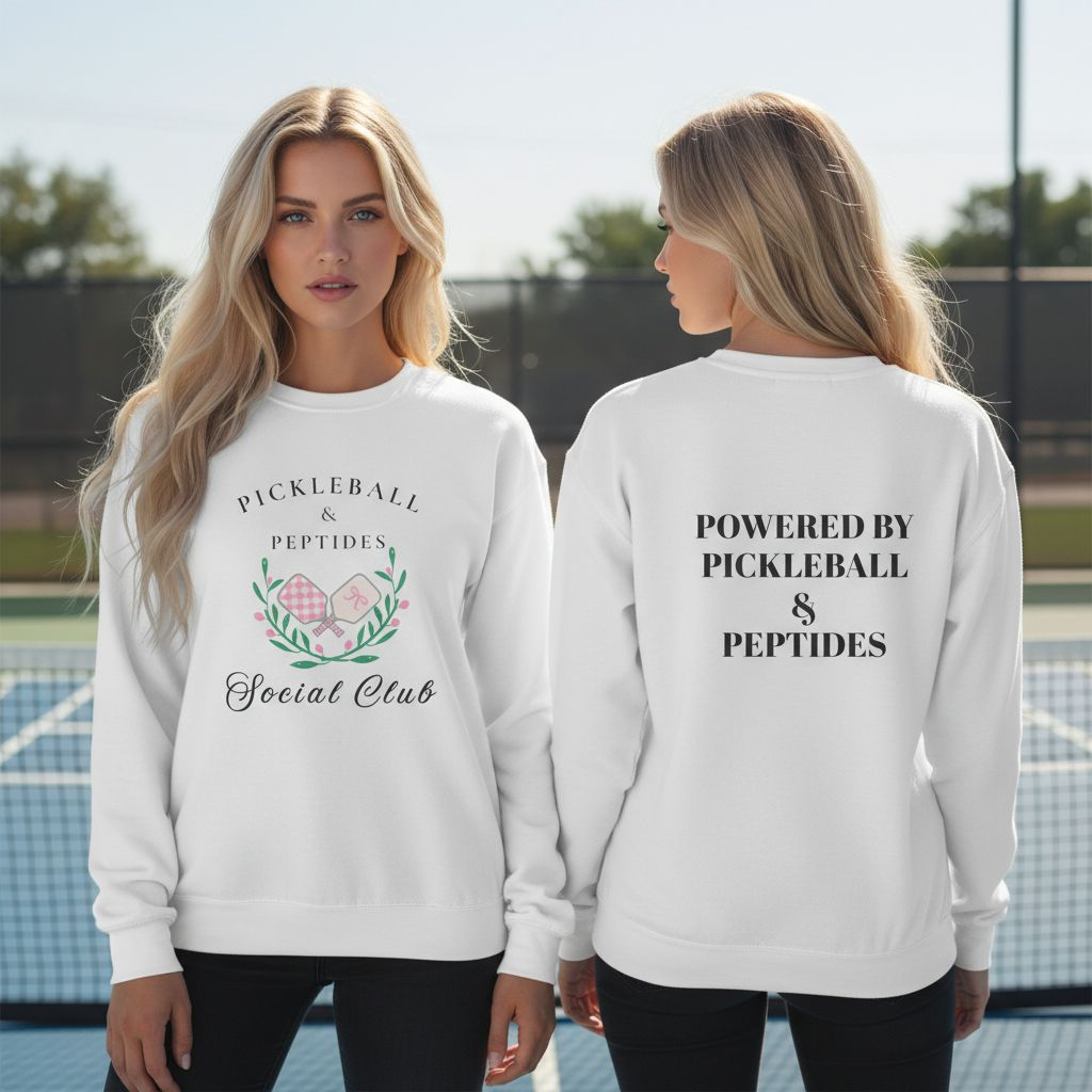 Pickleball & Peptides Social Club Crewneck Sweatshirt