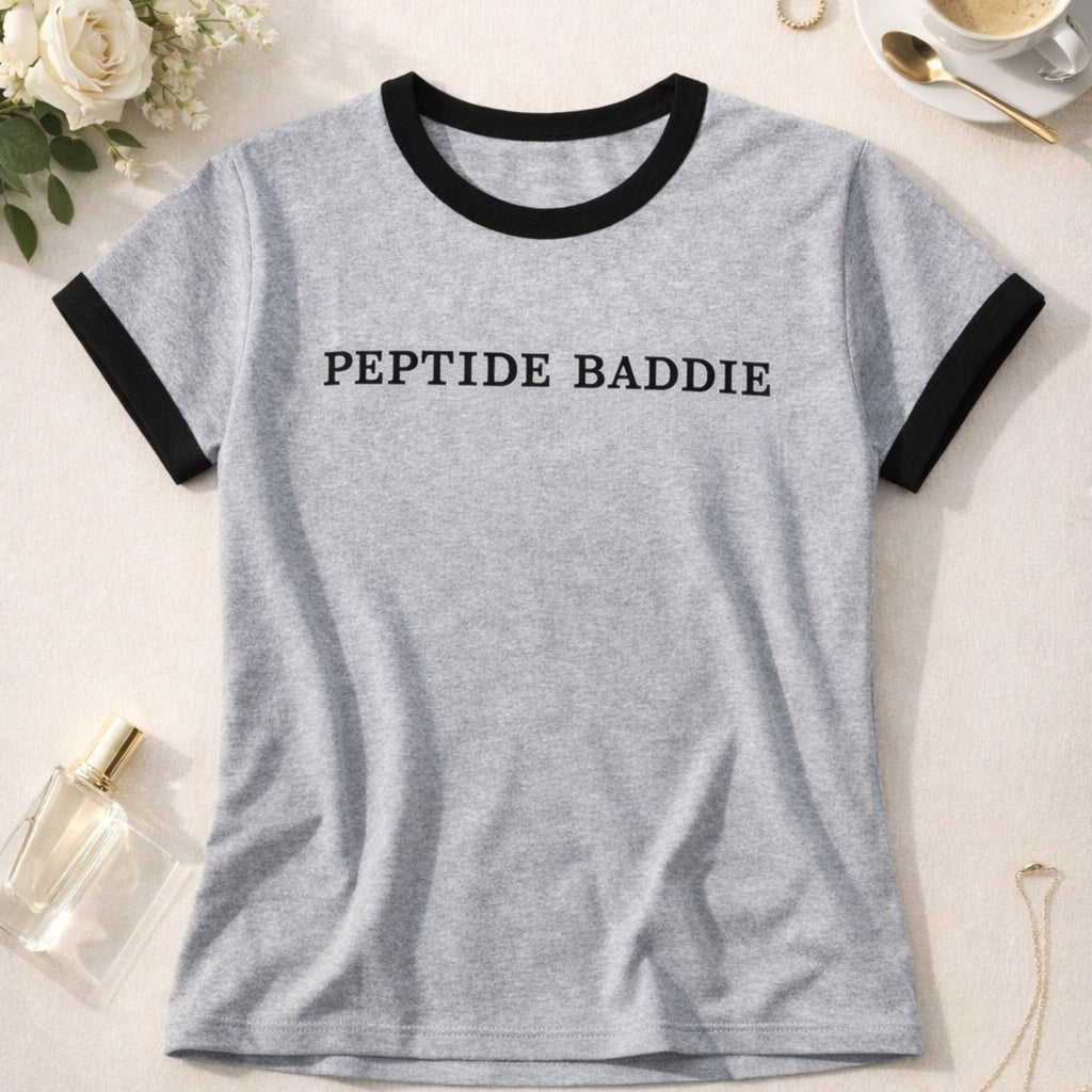 Peptide Baddie Ringer Tee