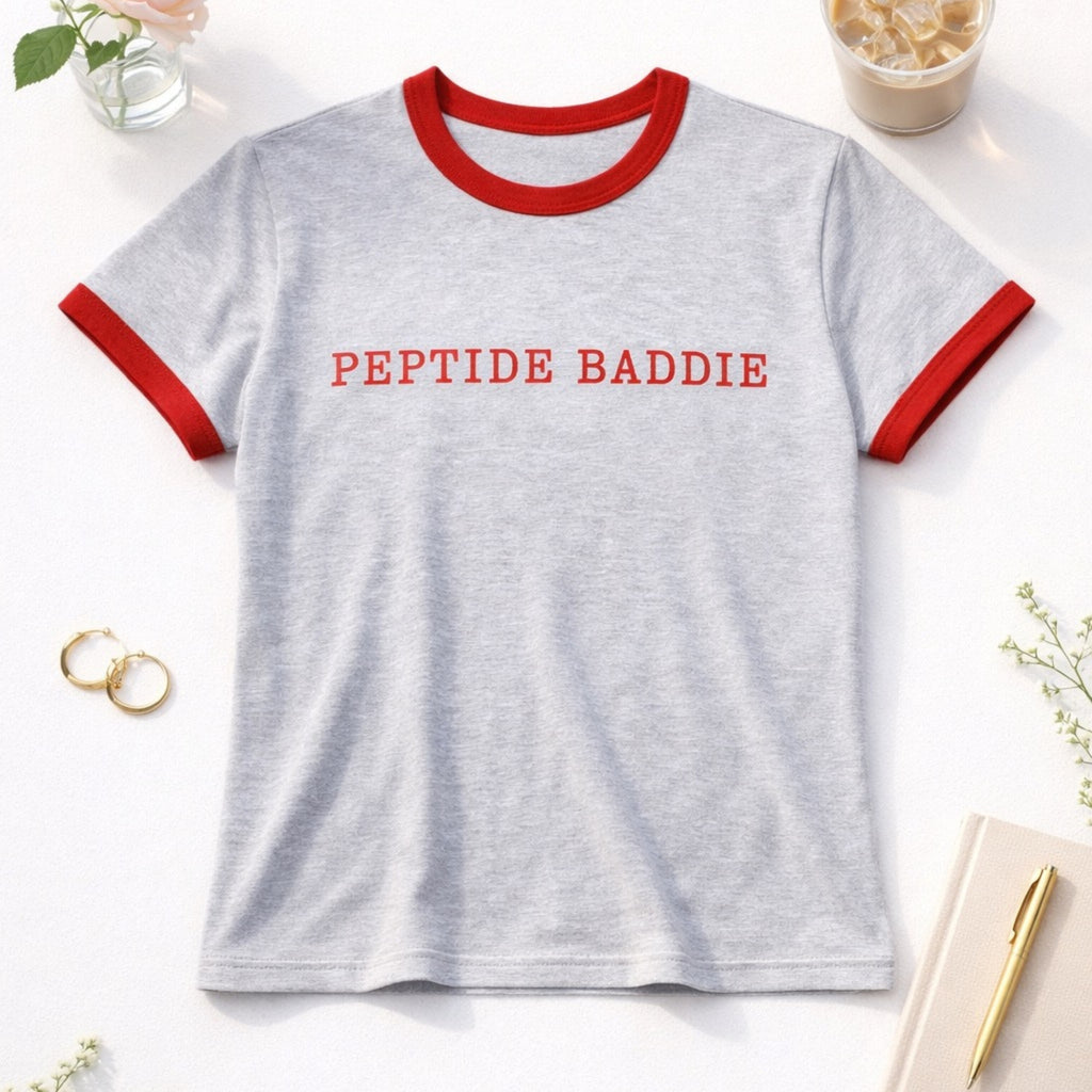 Peptide Baddie Ringer Tee