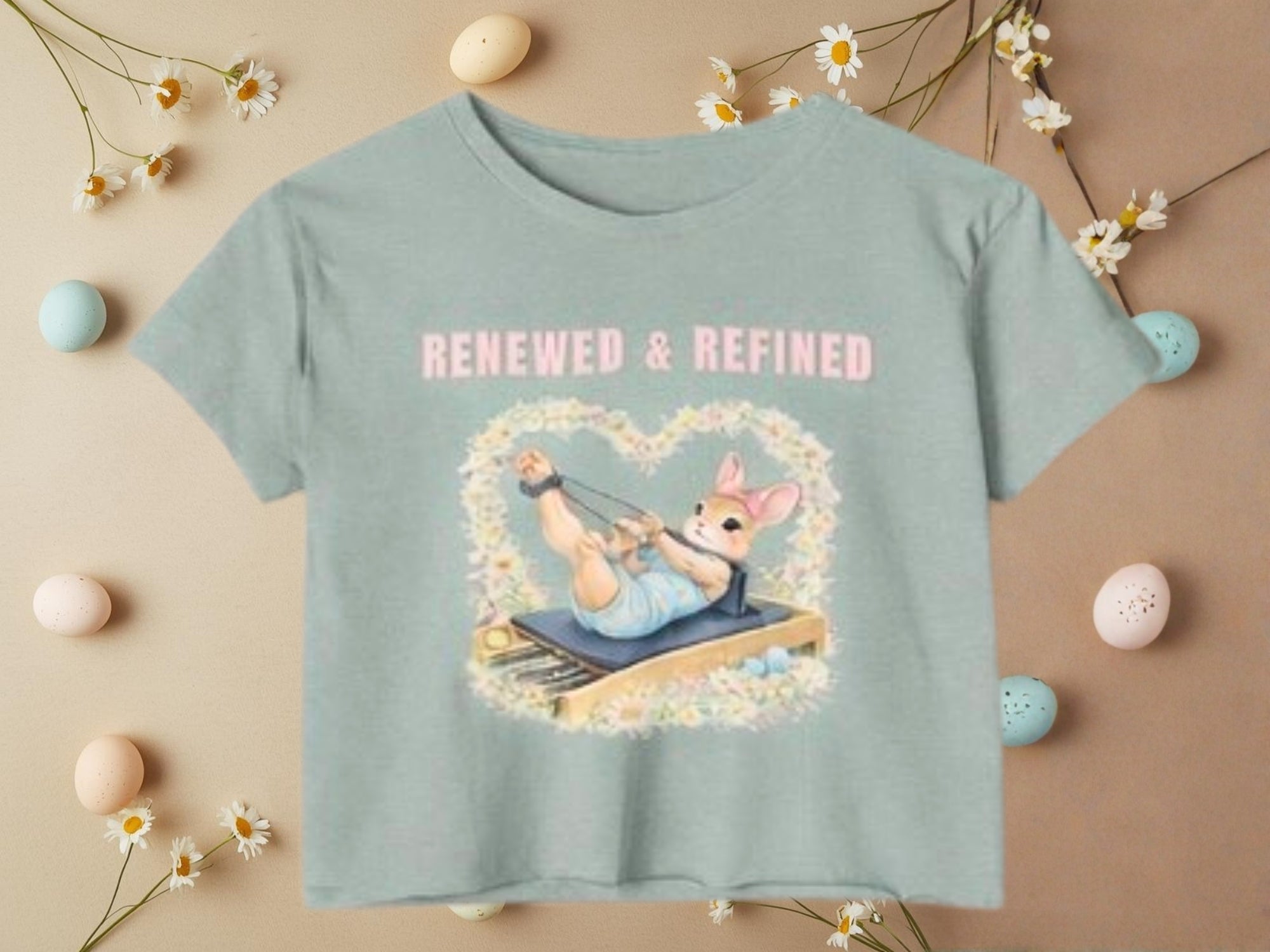 Pilates Easter Bunny Crop Top