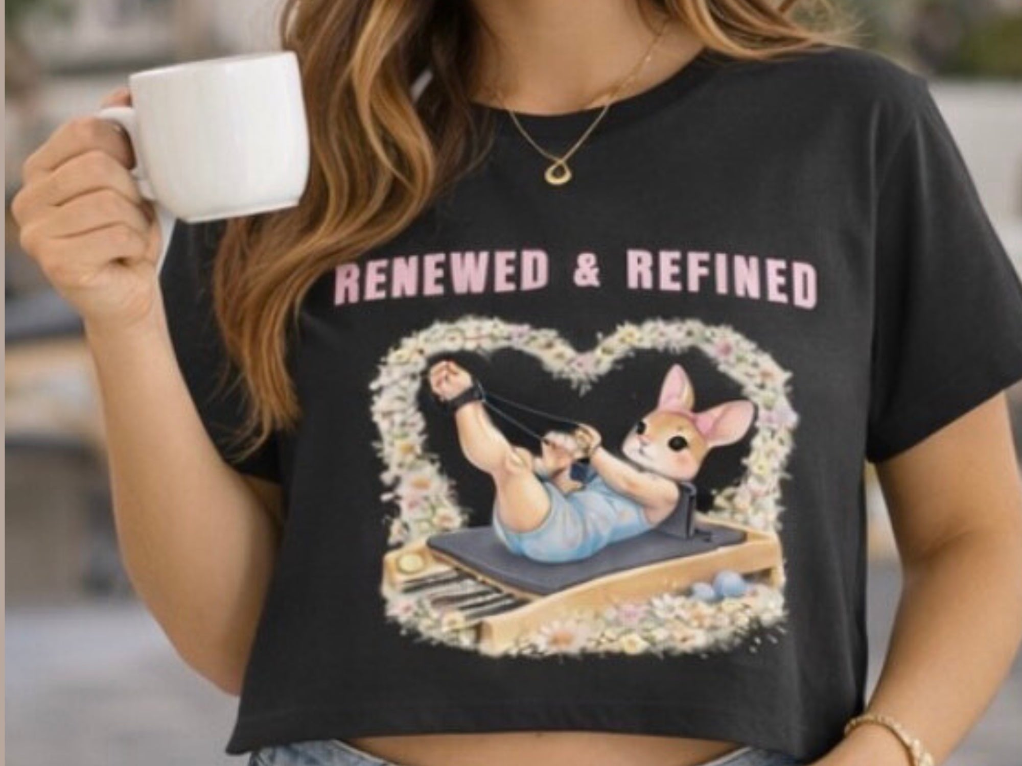 Pilates Easter Bunny Crop Top