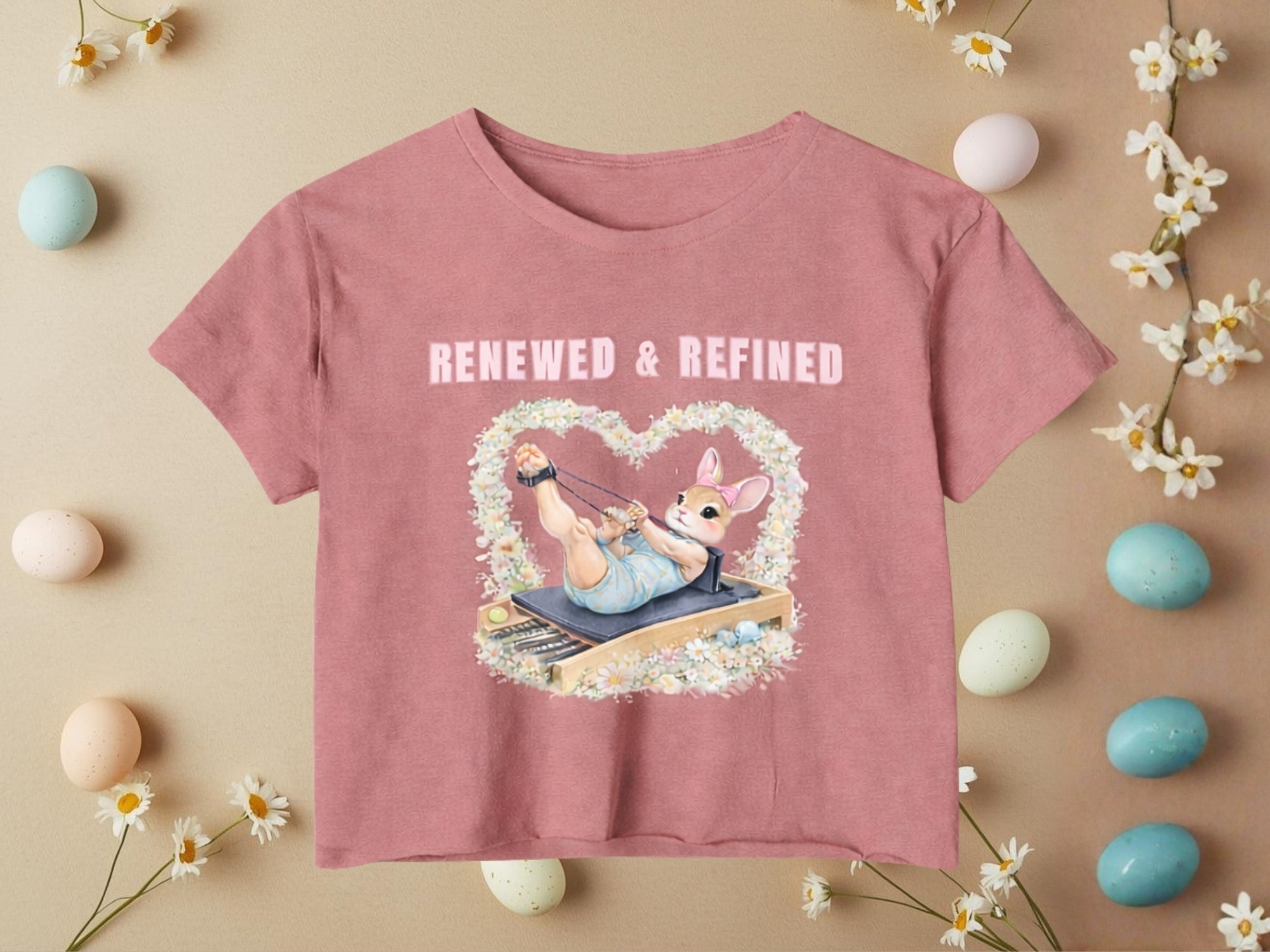 Pilates Easter Bunny Crop Top