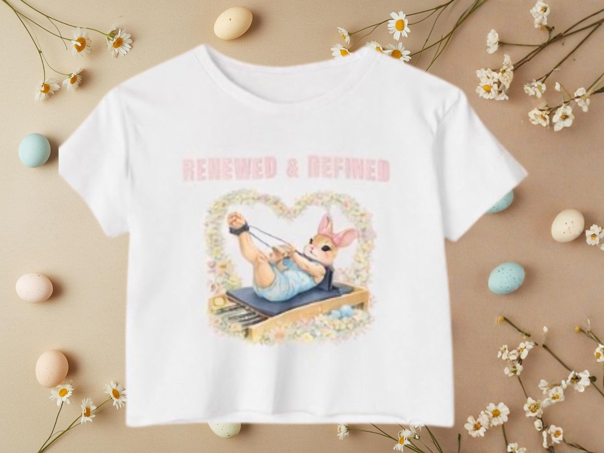 Pilates Easter Bunny Crop Top