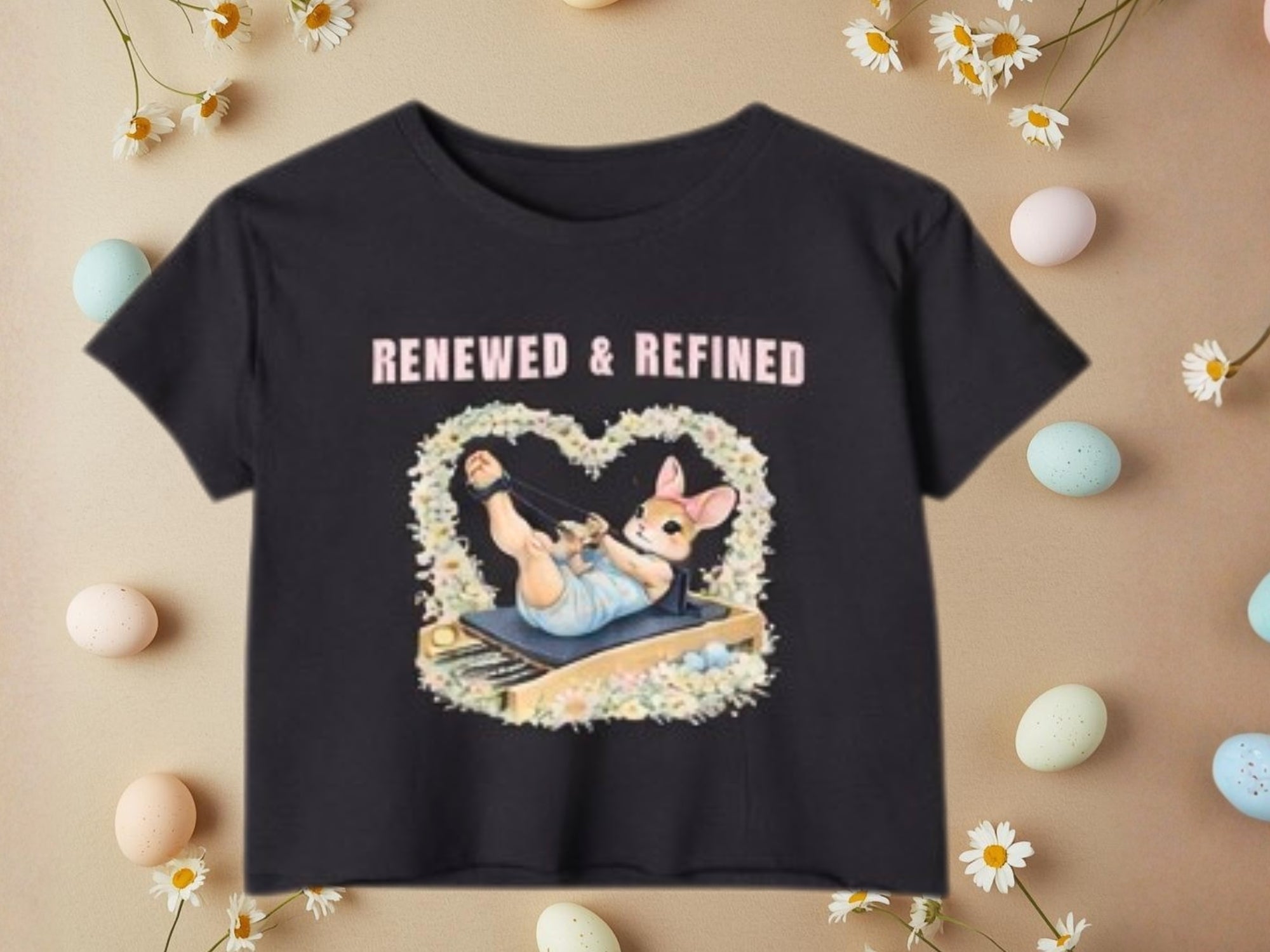 Pilates Easter Bunny Crop Top