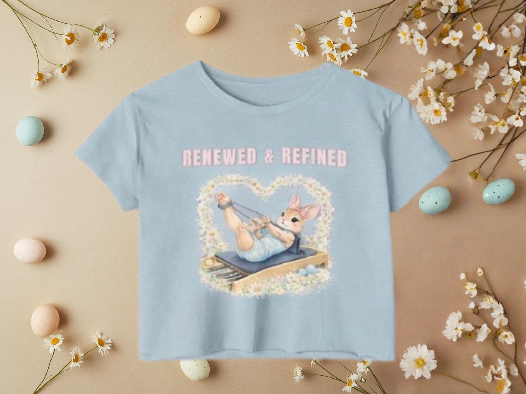 Pilates Easter Bunny Crop Top