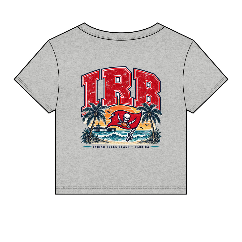Baby Tee — TB Tampa Bay Buccaneers Retro Beach Palm Graphic