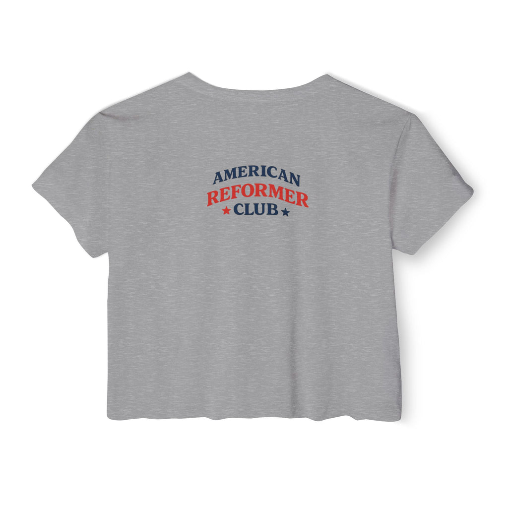 Red White & Reformer Crop Top | 4th of July Pilates Shirt | Patriotic Pilates Tee | Women’s Cropped Workout Shirt