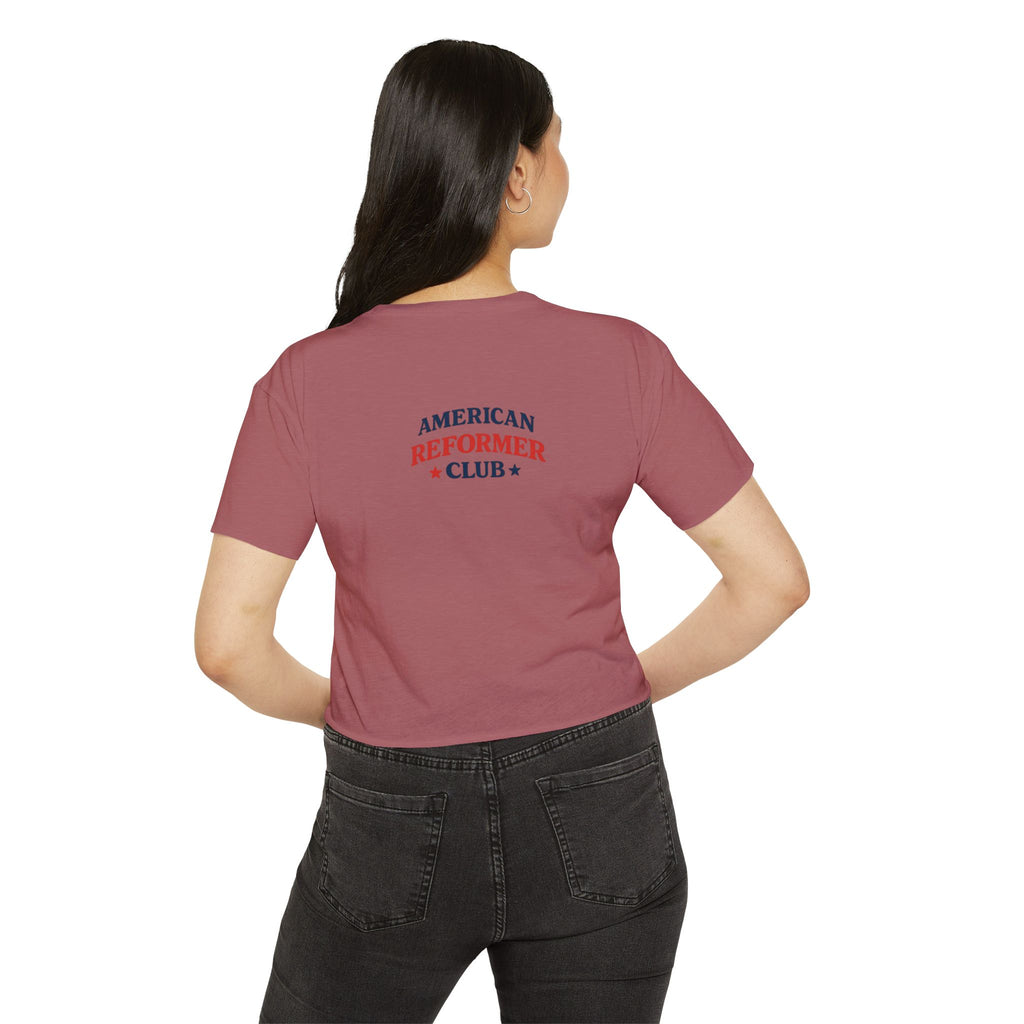 Red White & Reformer Crop Top | 4th of July Pilates Shirt | Patriotic Pilates Tee | Women’s Cropped Workout Shirt