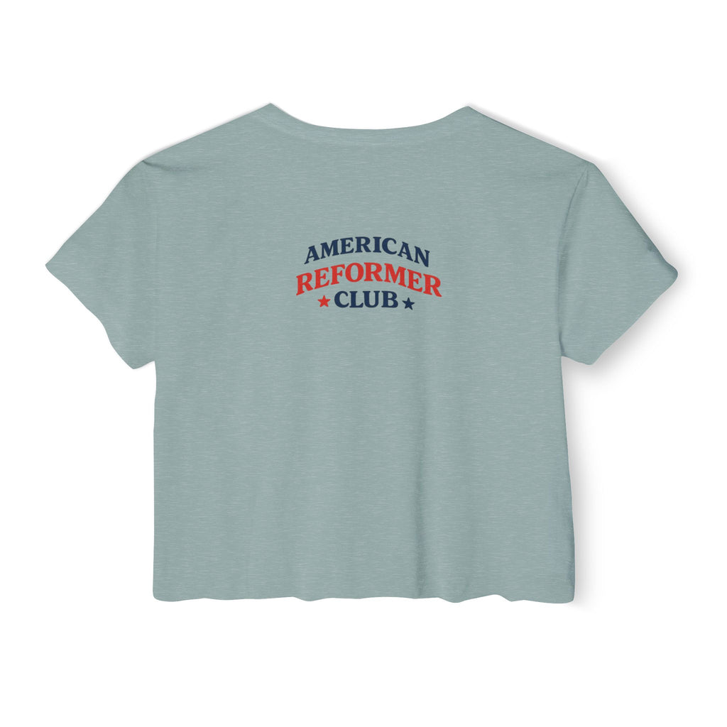 Red White & Reformer Crop Top | 4th of July Pilates Shirt | Patriotic Pilates Tee | Women’s Cropped Workout Shirt