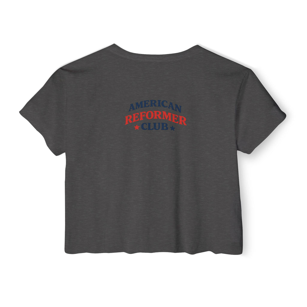 Red White & Reformer Crop Top | 4th of July Pilates Shirt | Patriotic Pilates Tee | Women’s Cropped Workout Shirt