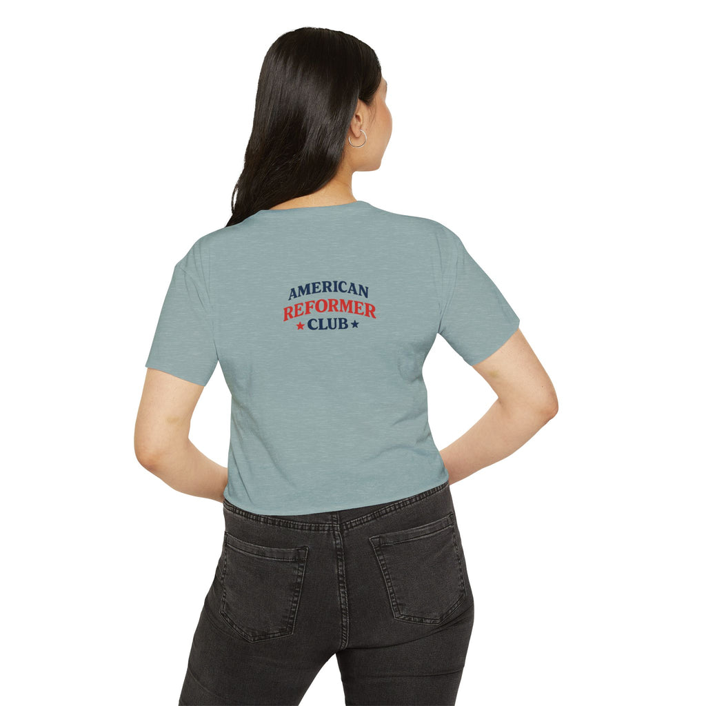 Red White & Reformer Crop Top | 4th of July Pilates Shirt | Patriotic Pilates Tee | Women’s Cropped Workout Shirt