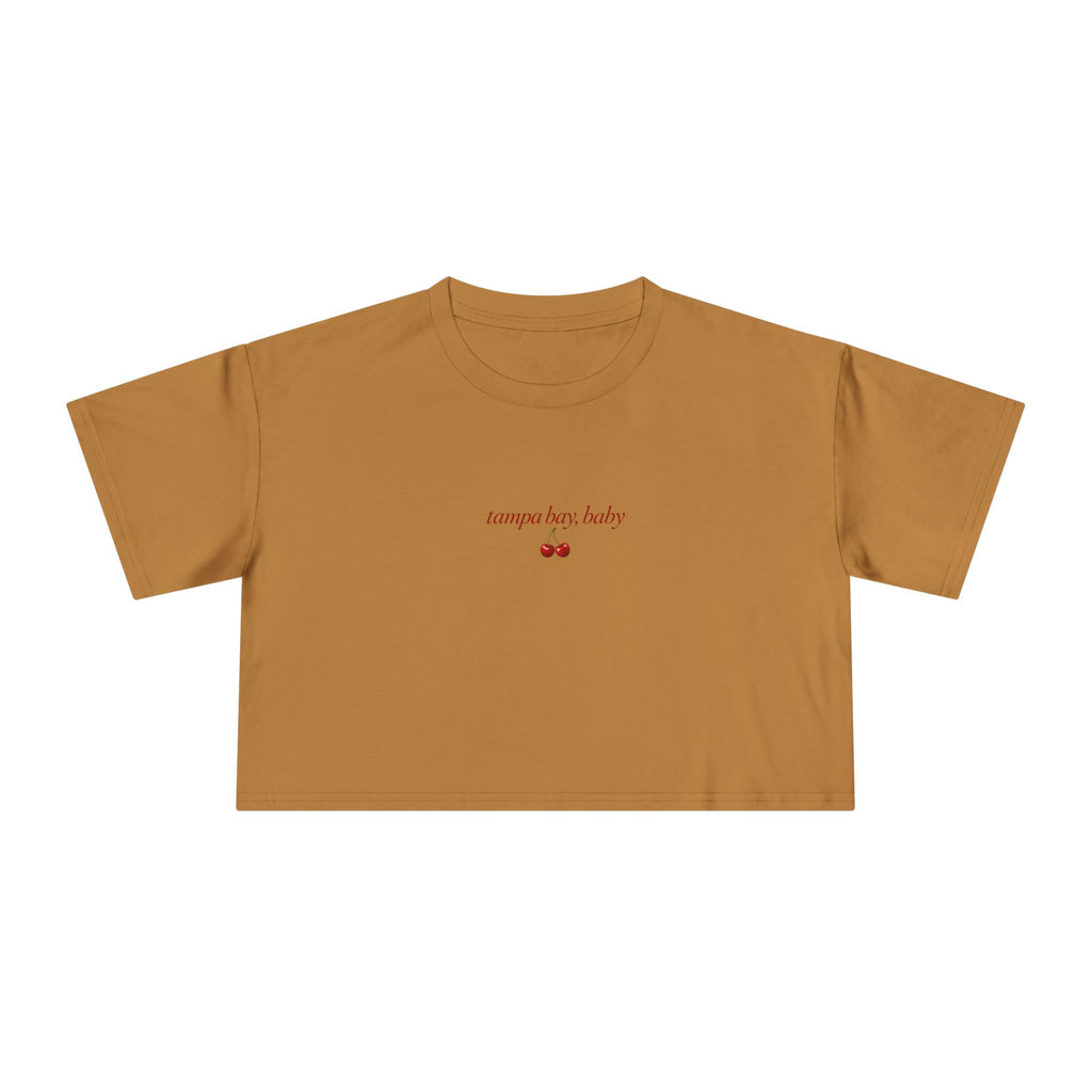 Sundays Are For The Girls Crop Tee — Feminine Football Game Day Top