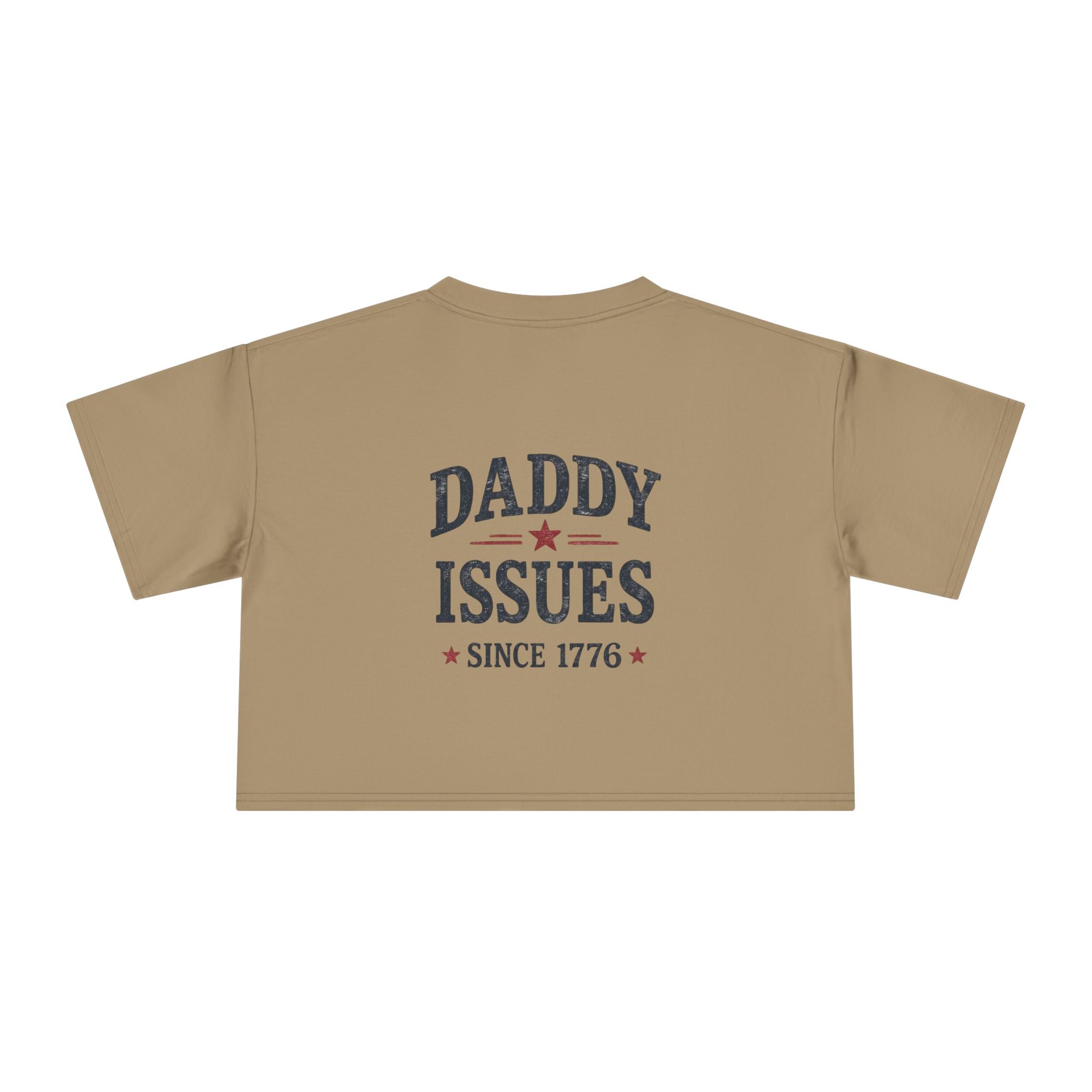 Founding Fathers Daddy Issues Crop Tee — Patriotic Women's Crop Top