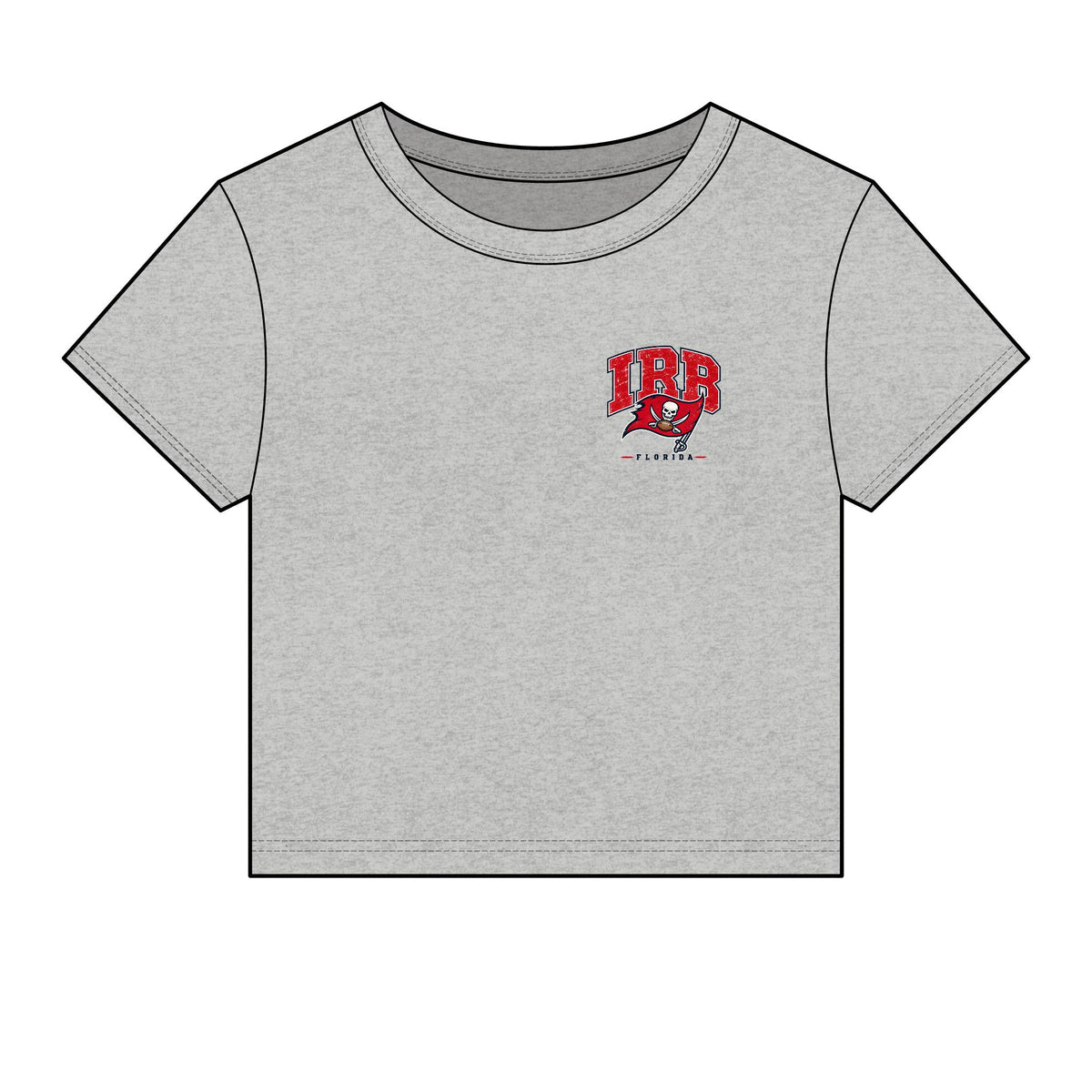 Baby Tee — TB Tampa Bay Buccaneers Retro Beach Palm Graphic