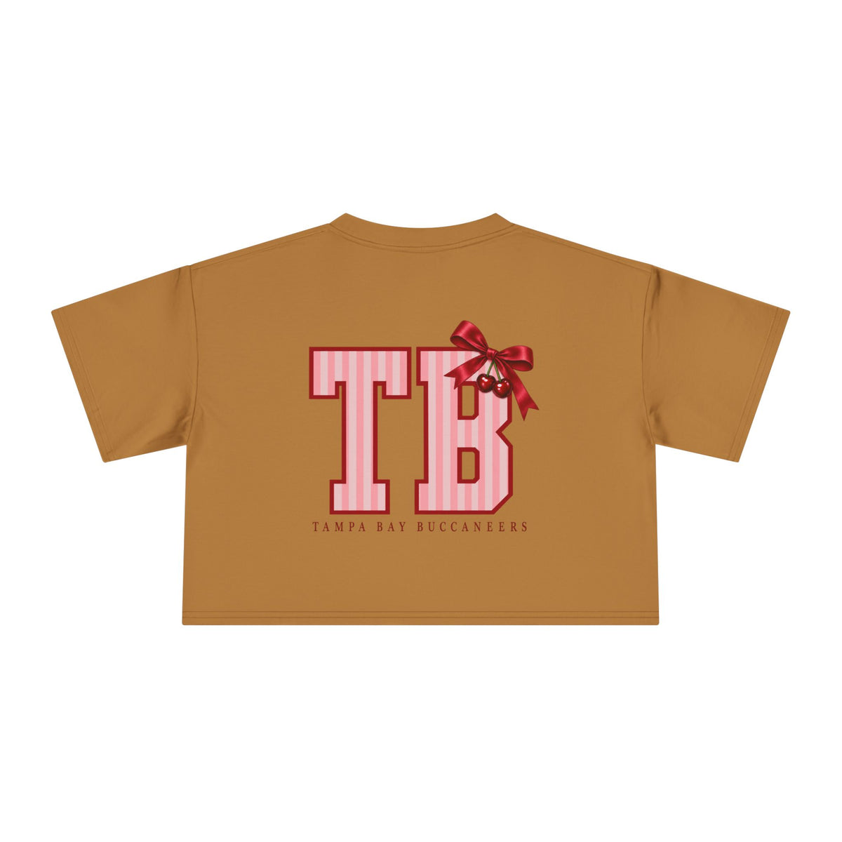 Crop Tee — "this is my football shirt" Tampa Bay Buccaneers Pink TB Crop Tee