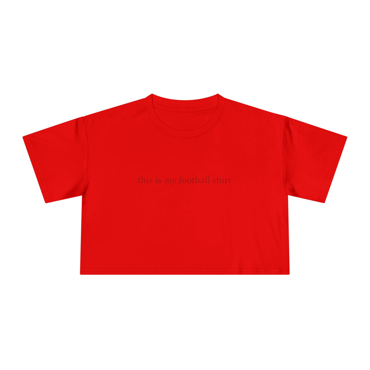 Crop Tee — "this is my football shirt" Tampa Bay Buccaneers Pink TB Crop Tee