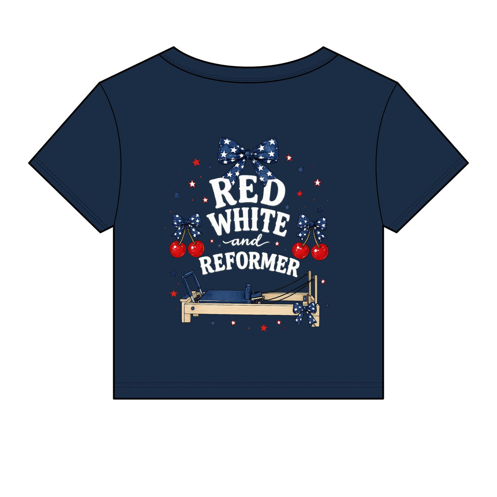 Red White and Reformer Patriotic Pilates Shirt | 4th of July Pilates Tee | American Workout Shirt | Pilates Instructor Gift