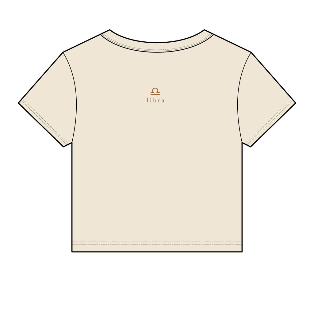 Libra Crop Tee — "i am both big dawg & baby girl" Micro Rib Women's Baby Tee