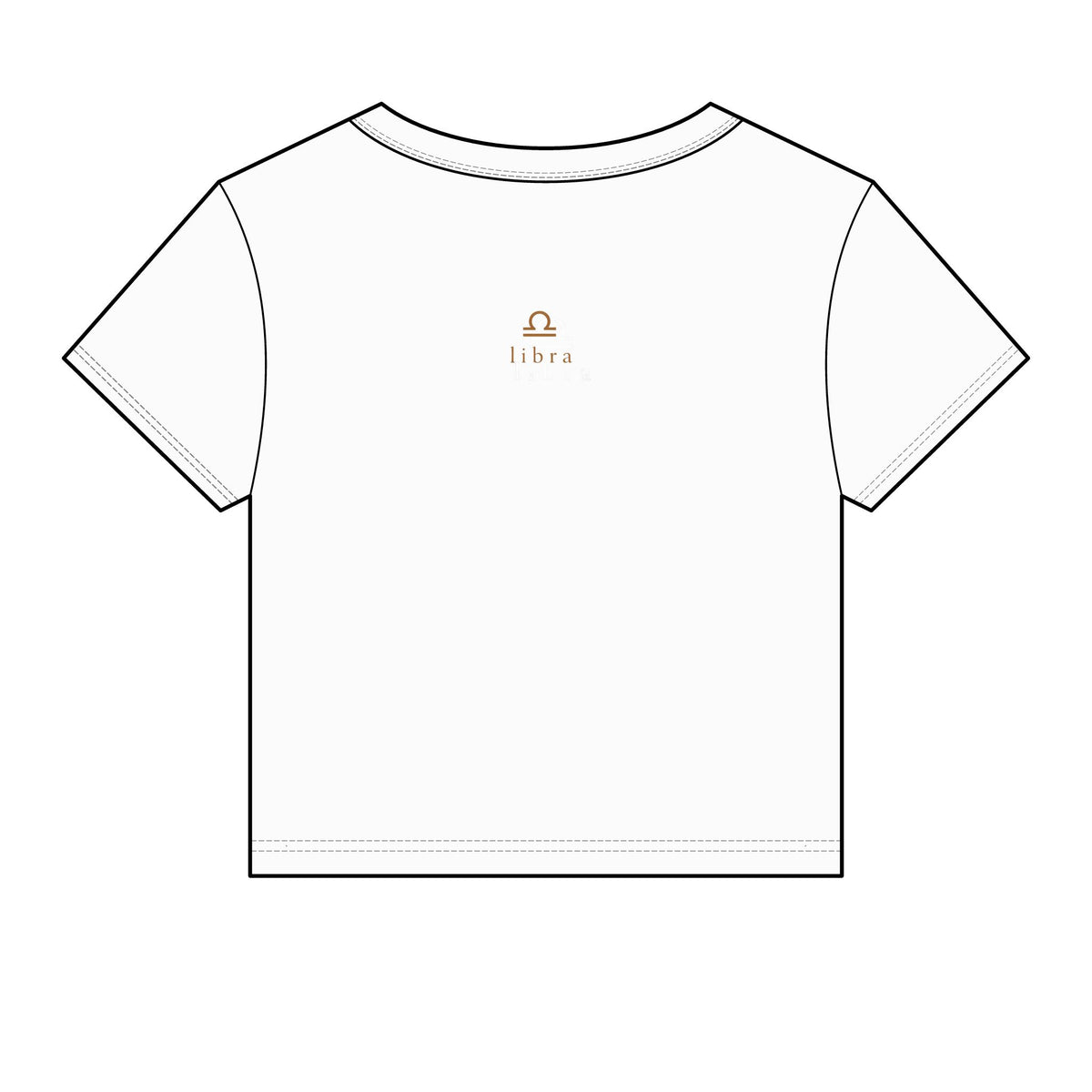Libra Crop Tee — "i am both big dawg & baby girl" Micro Rib Women's Baby Tee