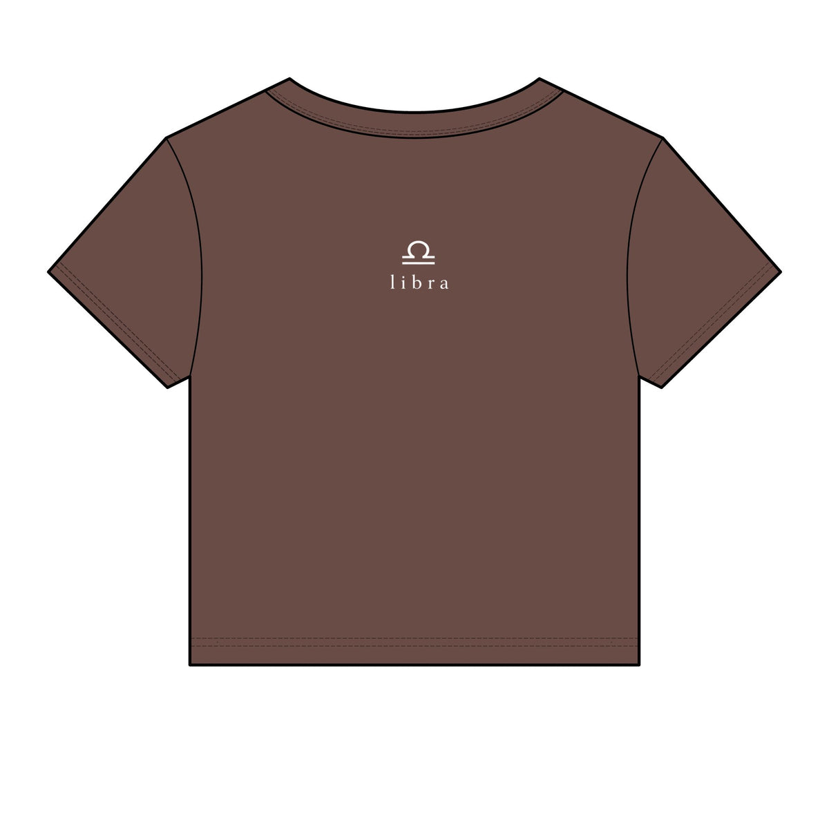 Libra Crop Tee — "i am both big dawg & baby girl" Micro Rib Women's Baby Tee