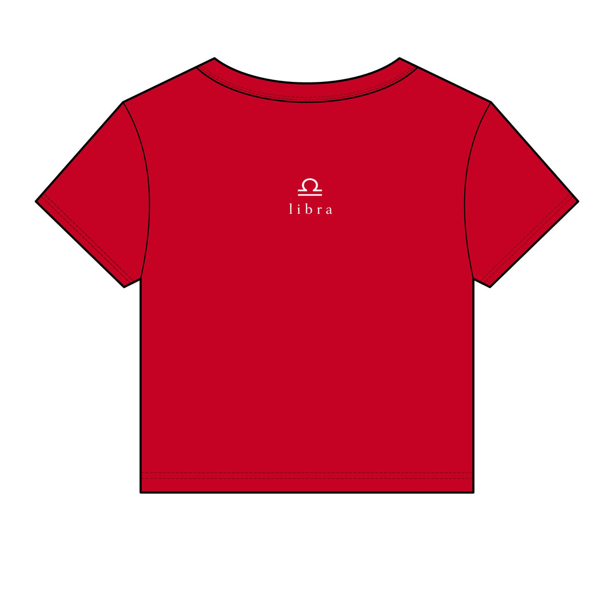 Libra Crop Tee — "i am both big dawg & baby girl" Micro Rib Women's Baby Tee