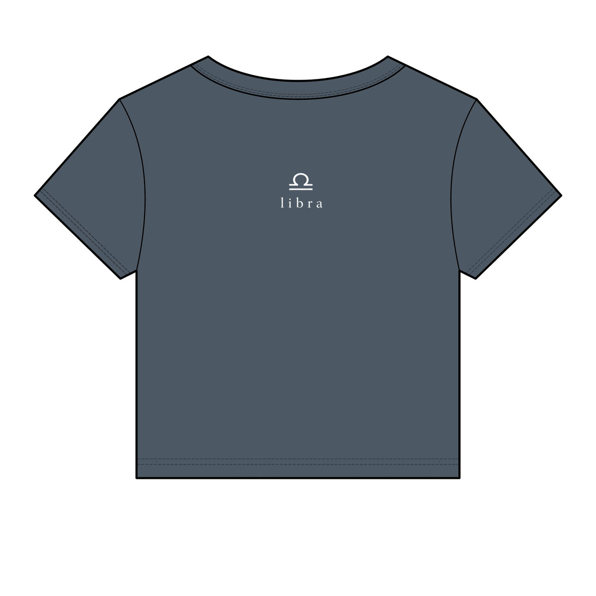 Libra Crop Tee — "i am both big dawg & baby girl" Micro Rib Women's Baby Tee