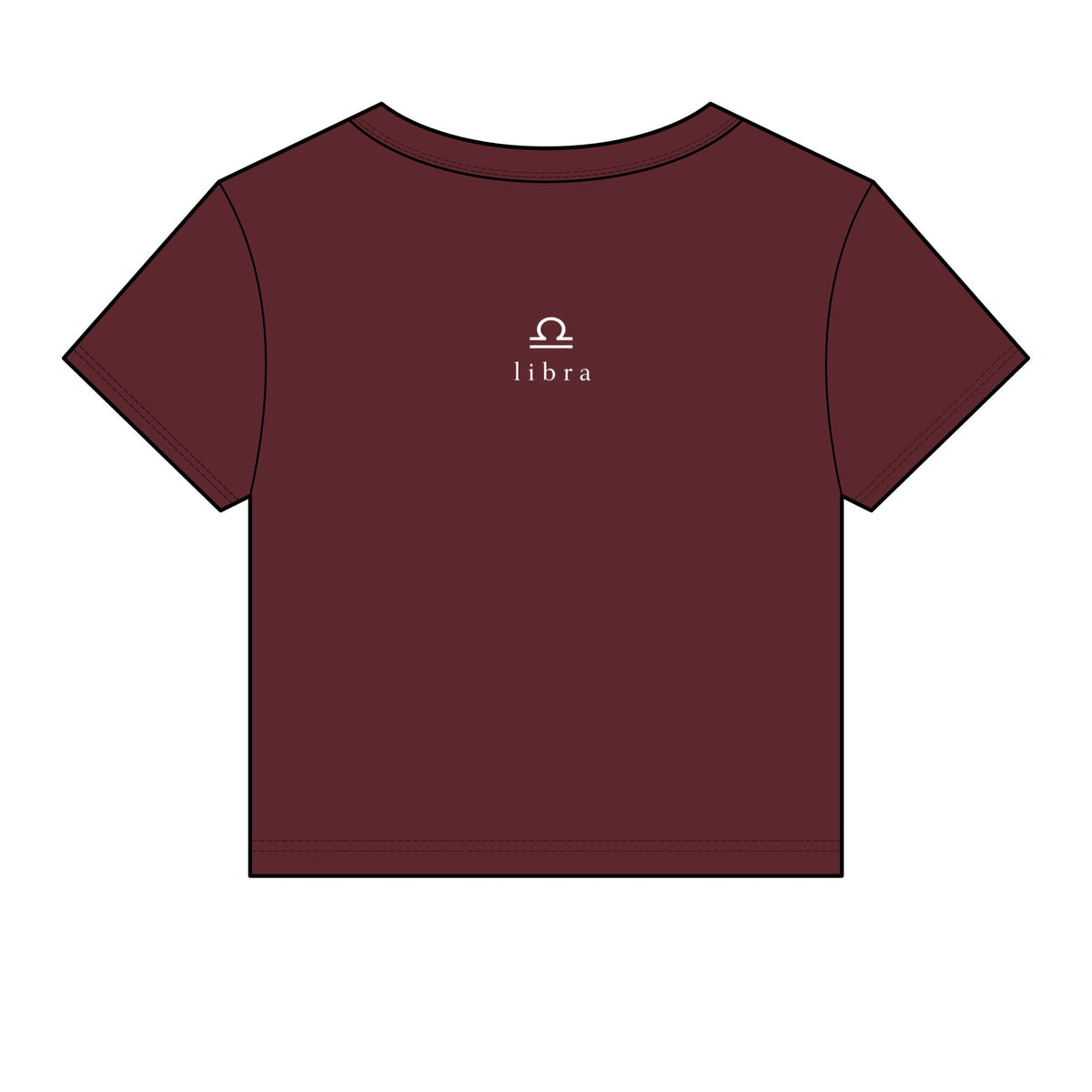 Libra Crop Tee — "i am both big dawg & baby girl" Micro Rib Women's Baby Tee
