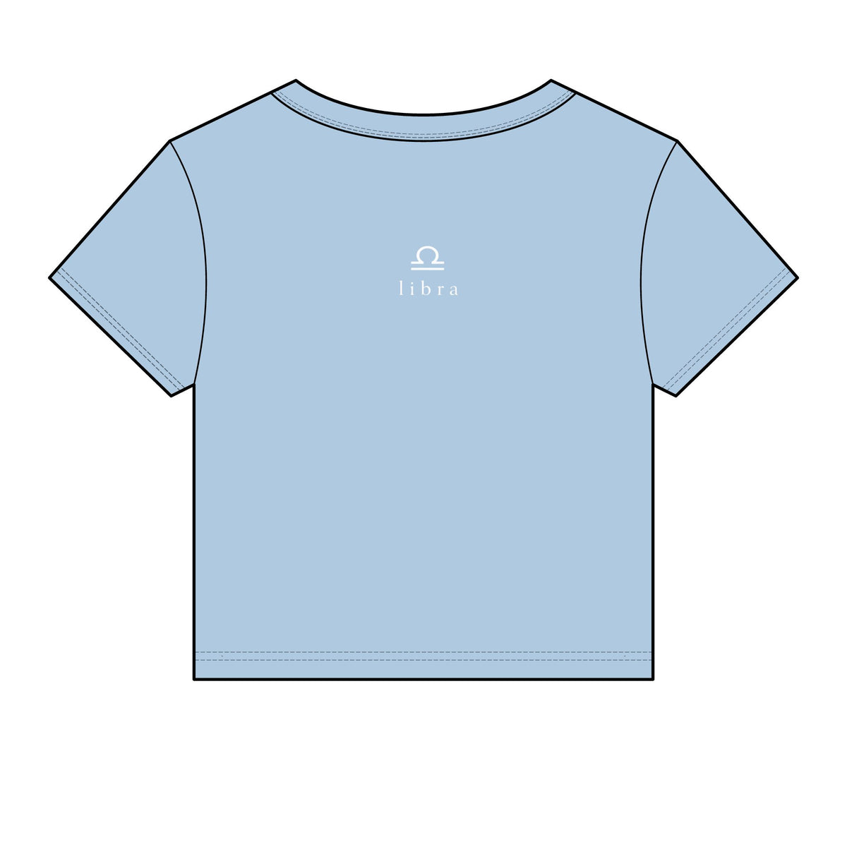 Libra Crop Tee — "i am both big dawg & baby girl" Micro Rib Women's Baby Tee