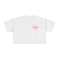 Women’s Crop Tee — Pink “Real Legends Never Die” Memorial Heart Hogan Tee