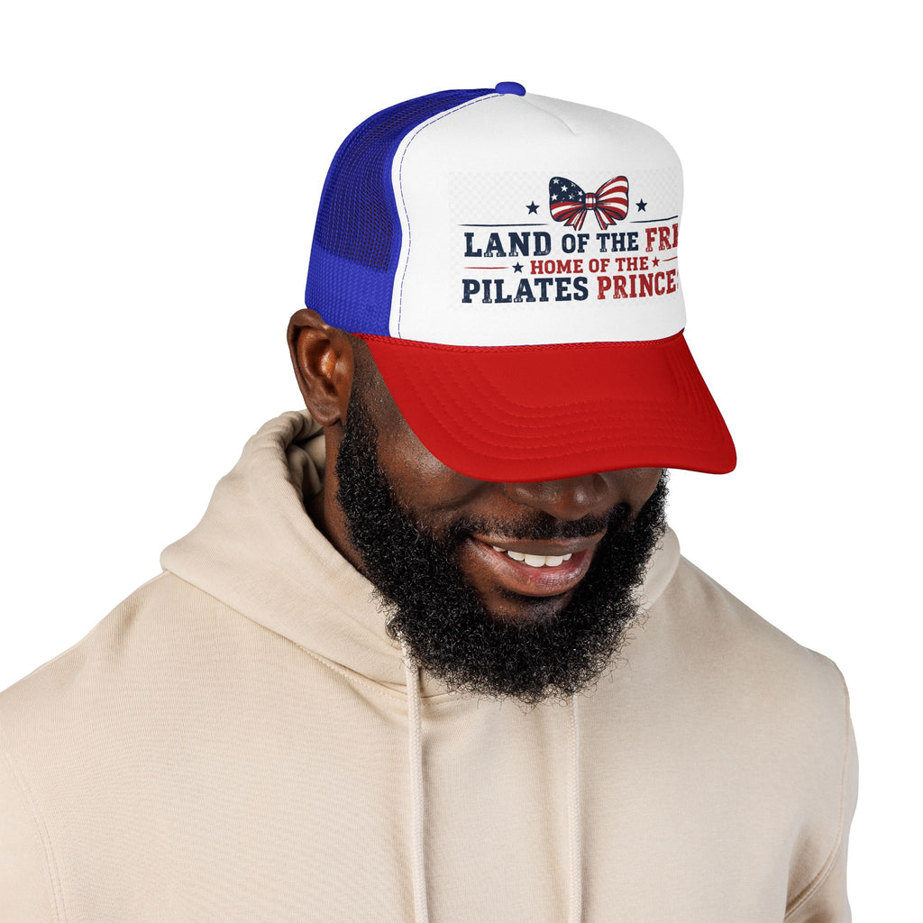 Pilates Princess Trucker Hat — "Land of the Free, Home of the Pilates Princess" USA Foam Cap